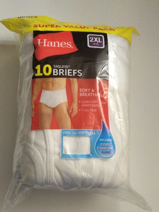 Hanes Other - HANES Men's BRIEFS 2XL 10 Tagless Briefs Super Value Pack New Cool Comfort